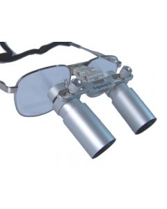 ErgonoptiX Comfort Prismatic surgical Loupes - silver- 5X -  silver metal frame