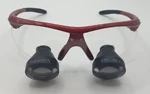 ergonoptix-HD-Pro-TTL-surgical-loupes - 3x magnification - on-active-TTL-frame-red